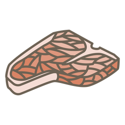 Curso de cor geométrica de bife de carne Desenho PNG