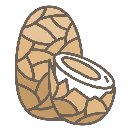 Fractal boiled egg color stroke PNG Design
