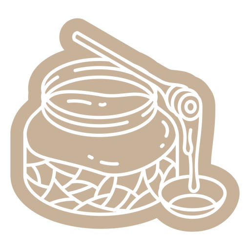 Frasco de mel recortado geométrico Desenho PNG