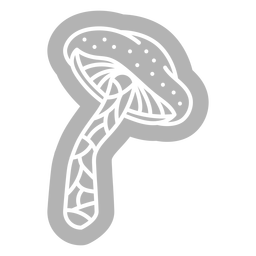 Fractal mushroom cut out PNG Design