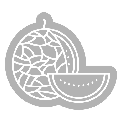 Fraktale Cantaloupe-Frucht ausgeschnitten PNG-Design