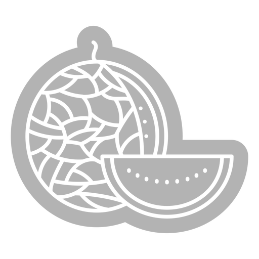 Fruto de melão fractal cortado Desenho PNG