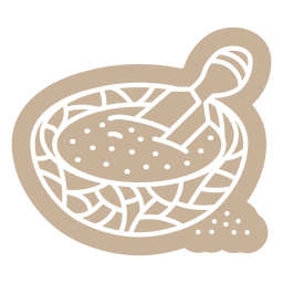 Fractal beans bowl cut out PNG Design