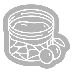 Geometrischer Ausschnitt des Olivenölglases PNG-Design