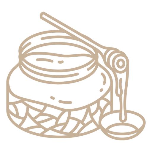 Honey jar geometric stroke PNG Design