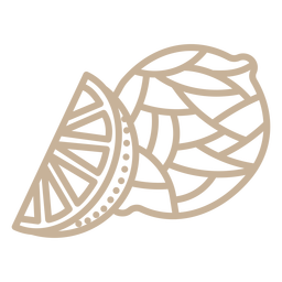Curso de fatia de limão fractal Desenho PNG