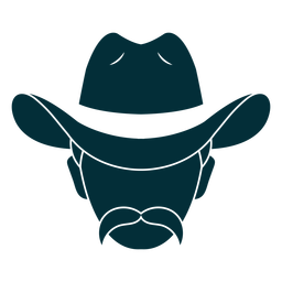 Man in cowboy hat and moustache PNG Design Transparent PNG
