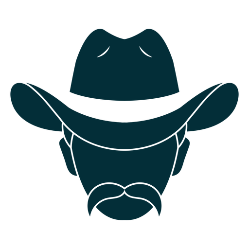 Homem de chapéu de cowboy e bigode Desenho PNG