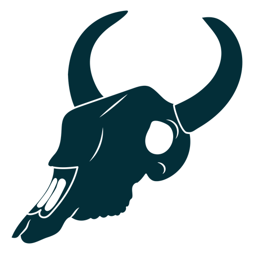 Western skull cut out PNG Design