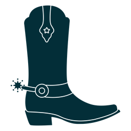 Traditional cowboy boot cut out PNG Design
