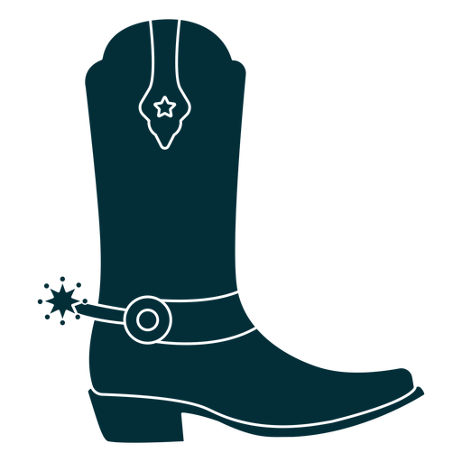 Traditional cowboy boot cut out