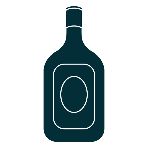 Botella de alcohol cortada