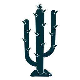 Recorte de cactus del salvaje oeste Diseño PNG
