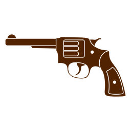 Cowboy revolver cut out PNG Design Transparent PNG