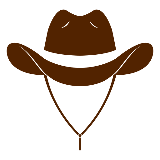 Chapéu de cowboy marrom cortado Desenho PNG