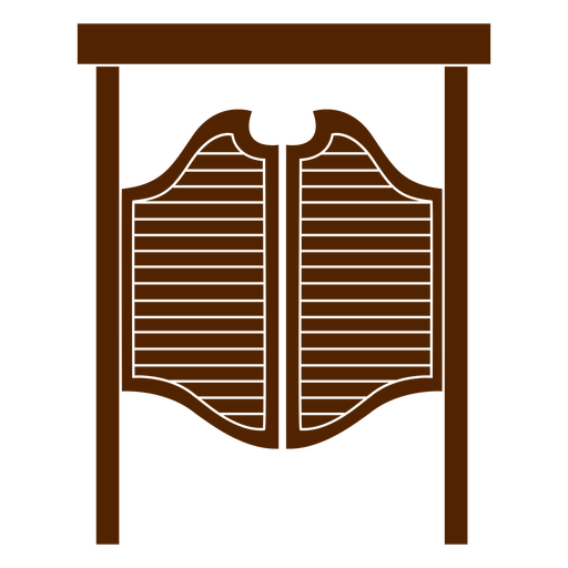 Corte de puertas batientes del salvaje oeste Diseño PNG