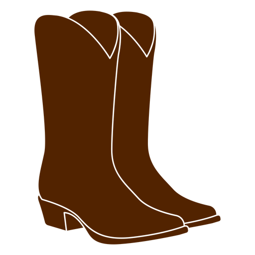 Traditional cowboy boots cut out PNG Design