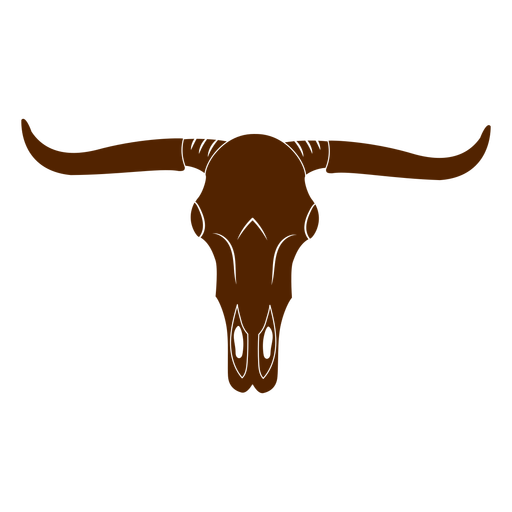 Wild west bull skull cut out PNG Design