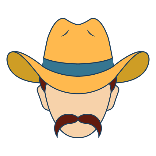 Cowboy mit Schnurrbart PNG-Design