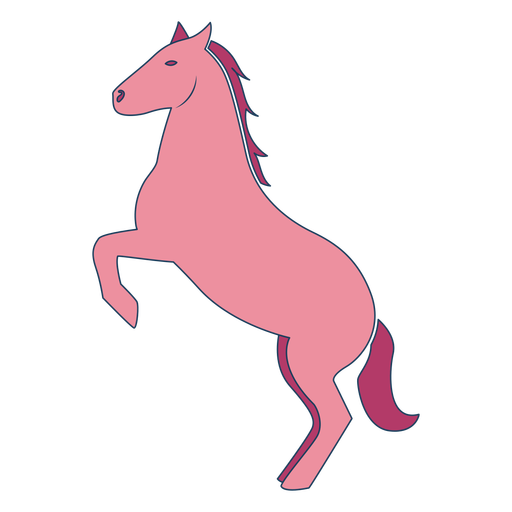 Wild west pink horse color stroke