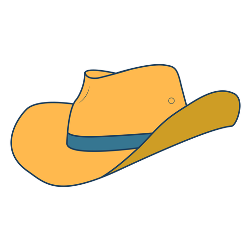 Cowboy hat color stroke PNG Design