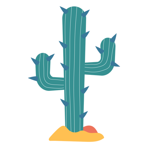 Wild west blue cactus semi flat
