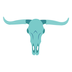 Crânio de touro do oeste selvagem semi plano Transparent PNG