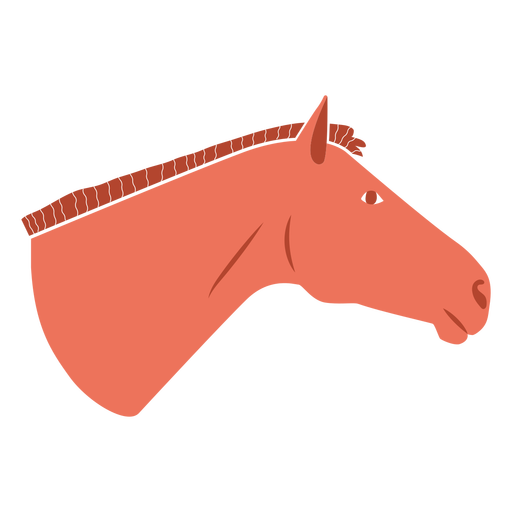 Cabeça de cavalo do oeste selvagem semi plana Desenho PNG