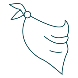 Trazo de bufanda de vaquero azul Transparent PNG