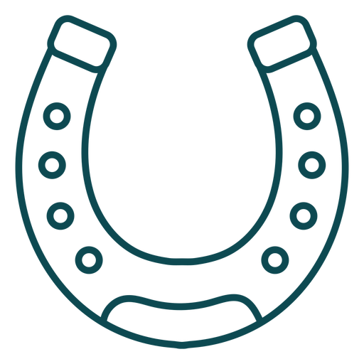 Wild west horseshoe stroke PNG Design