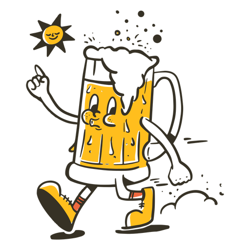 Desenho animado de cerveja Desenho PNG