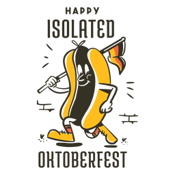 Feliz desenho de oktoberfest isolado Desenho PNG