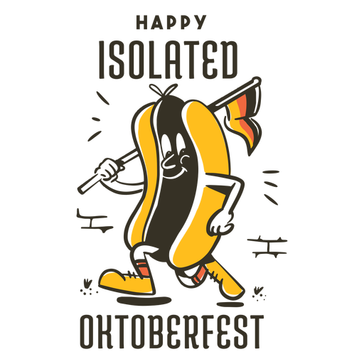 Glückliche isolierte Oktoberfest-Karikatur PNG-Design