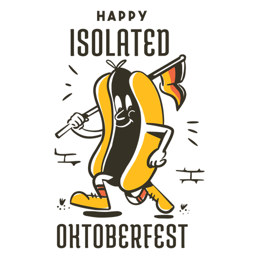 Happy isolated oktoberfest cartoon PNG Design