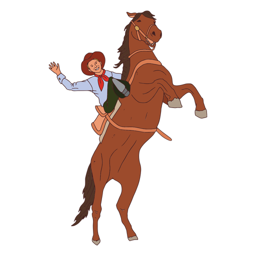 vaquero, niño, equitación, caballo Diseño PNG