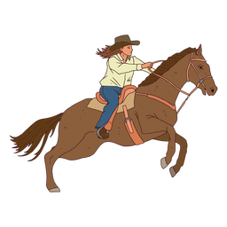 Personagem de cavalo de vaqueira Desenho PNG