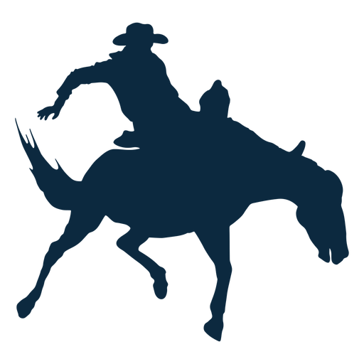 Cowboy on horse silhouette PNG Design