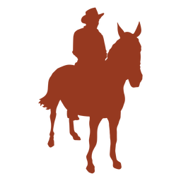 Cowboy riding horse animal silhouette PNG Design