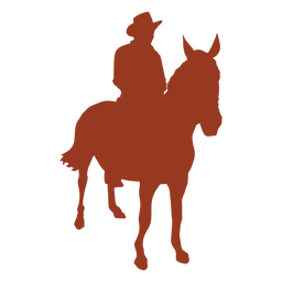 vaquero, equitación, caballo, animal, silueta