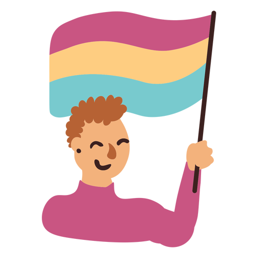 Pansexual flag flat PNG Design