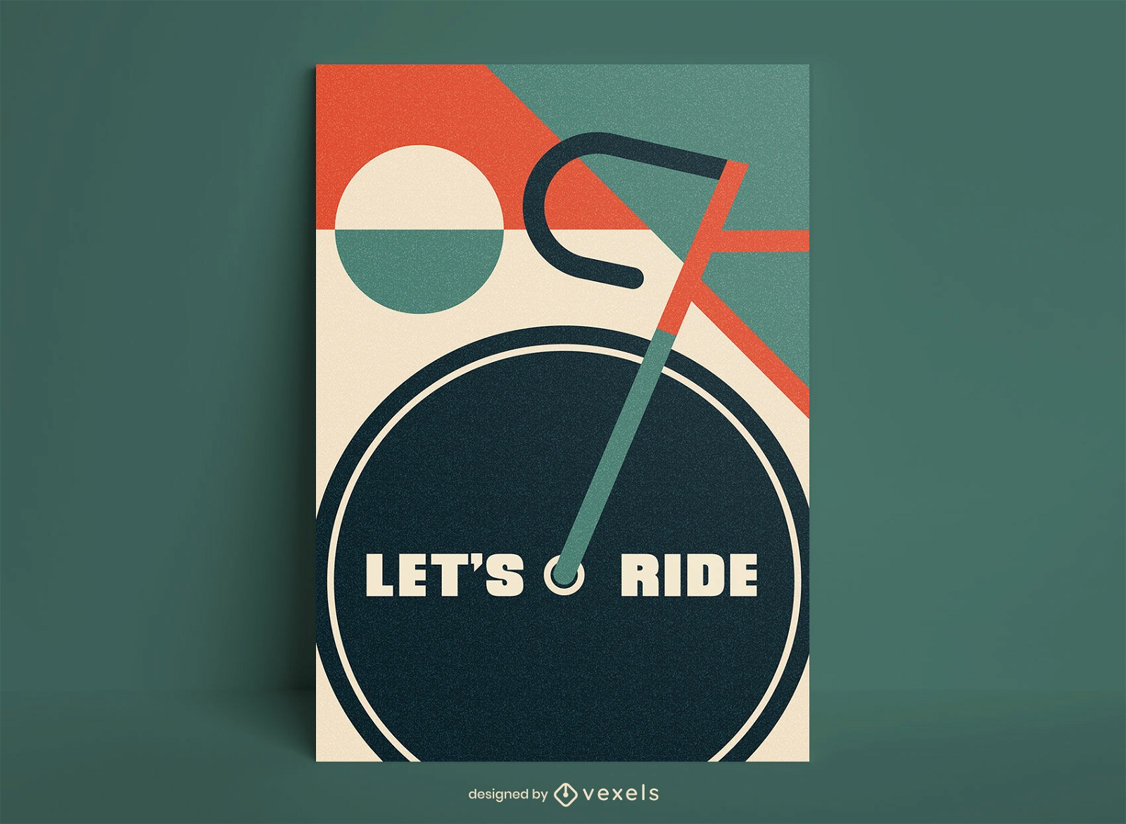 Minimal flat cycling poster