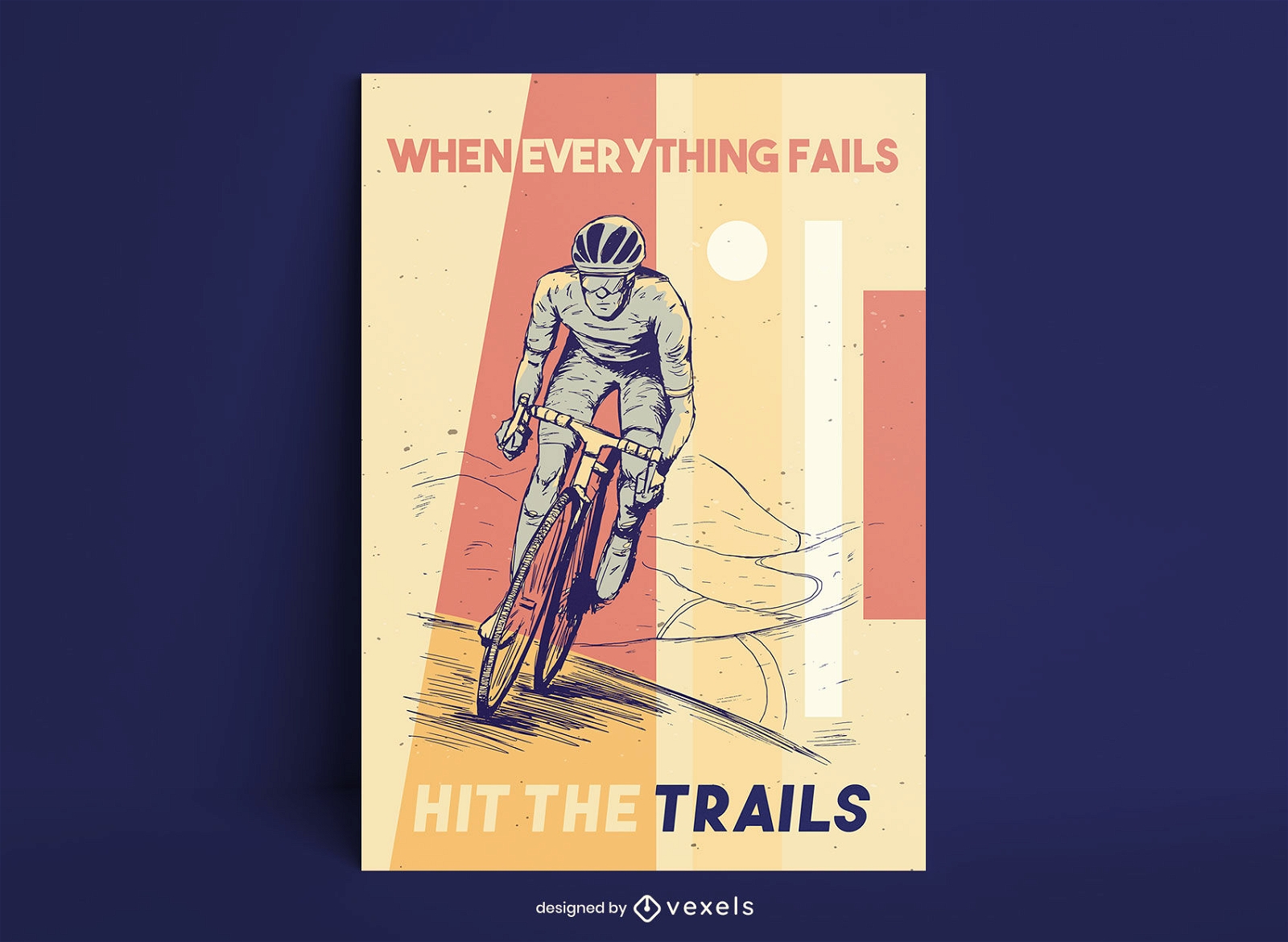 Radfahren handgezeichnetes Plakatdesign