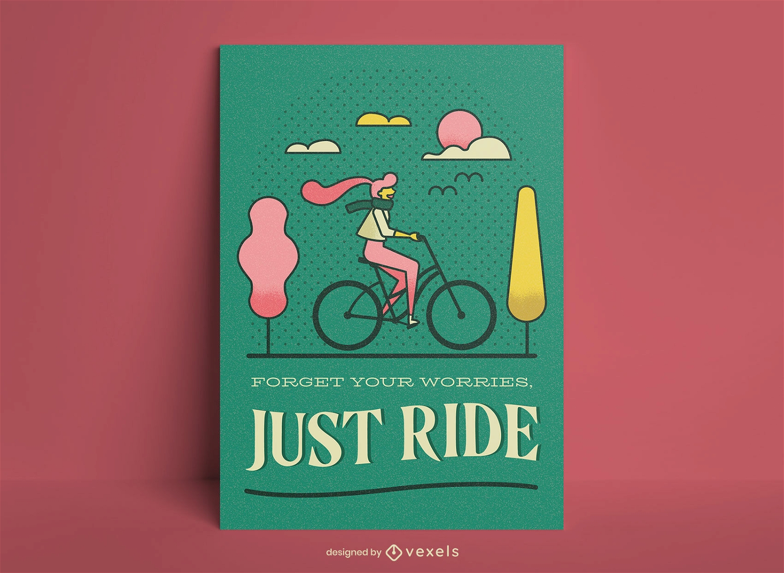 Cartaz apenas de passeio de bicicleta
