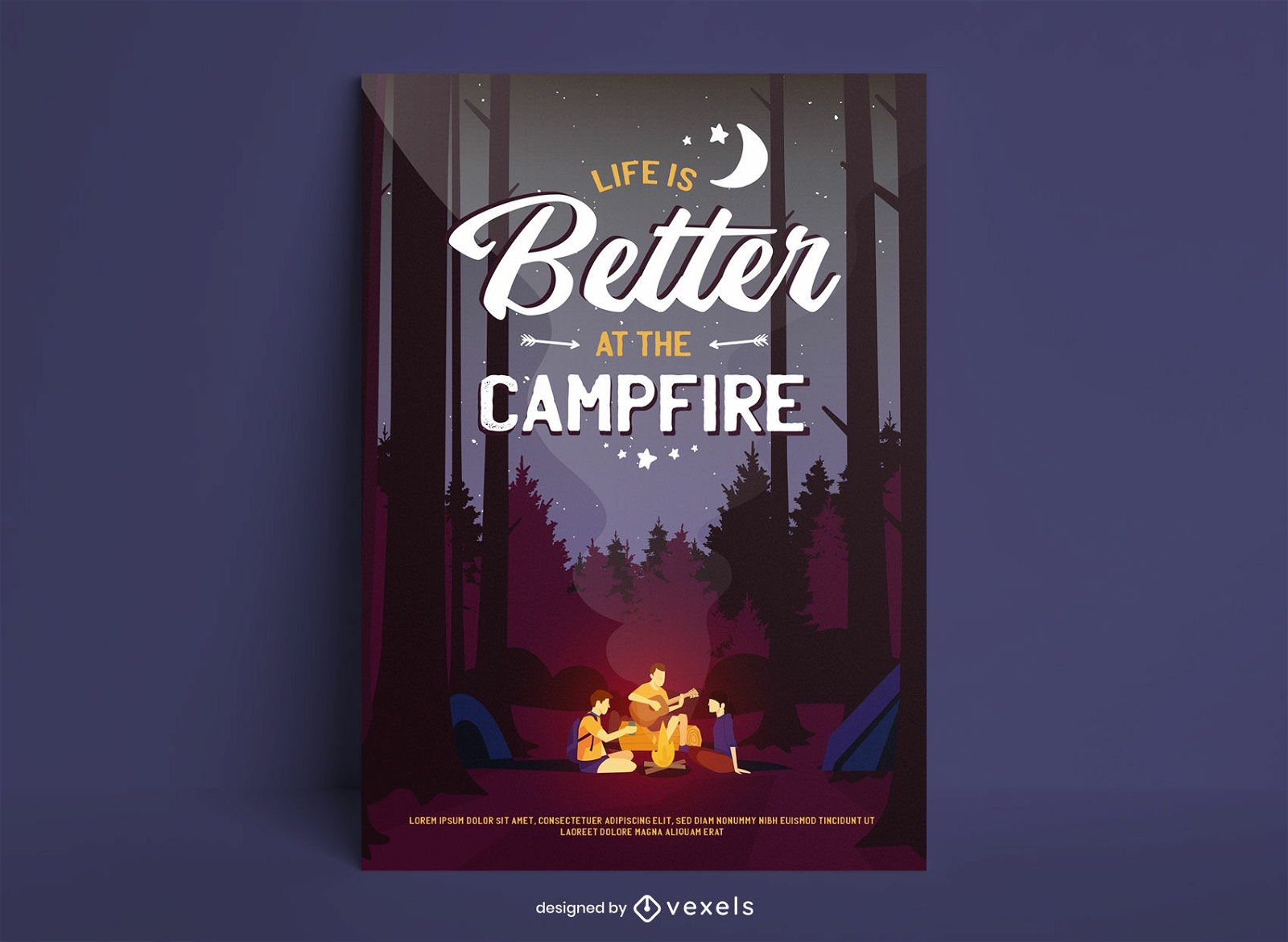 Das Leben ist besser am Campingplakat