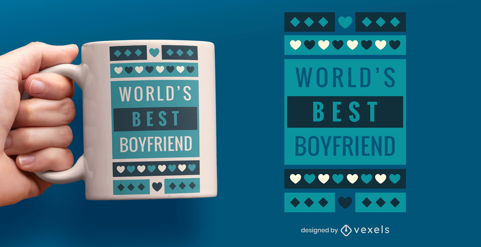 World's best boyfriend mug design