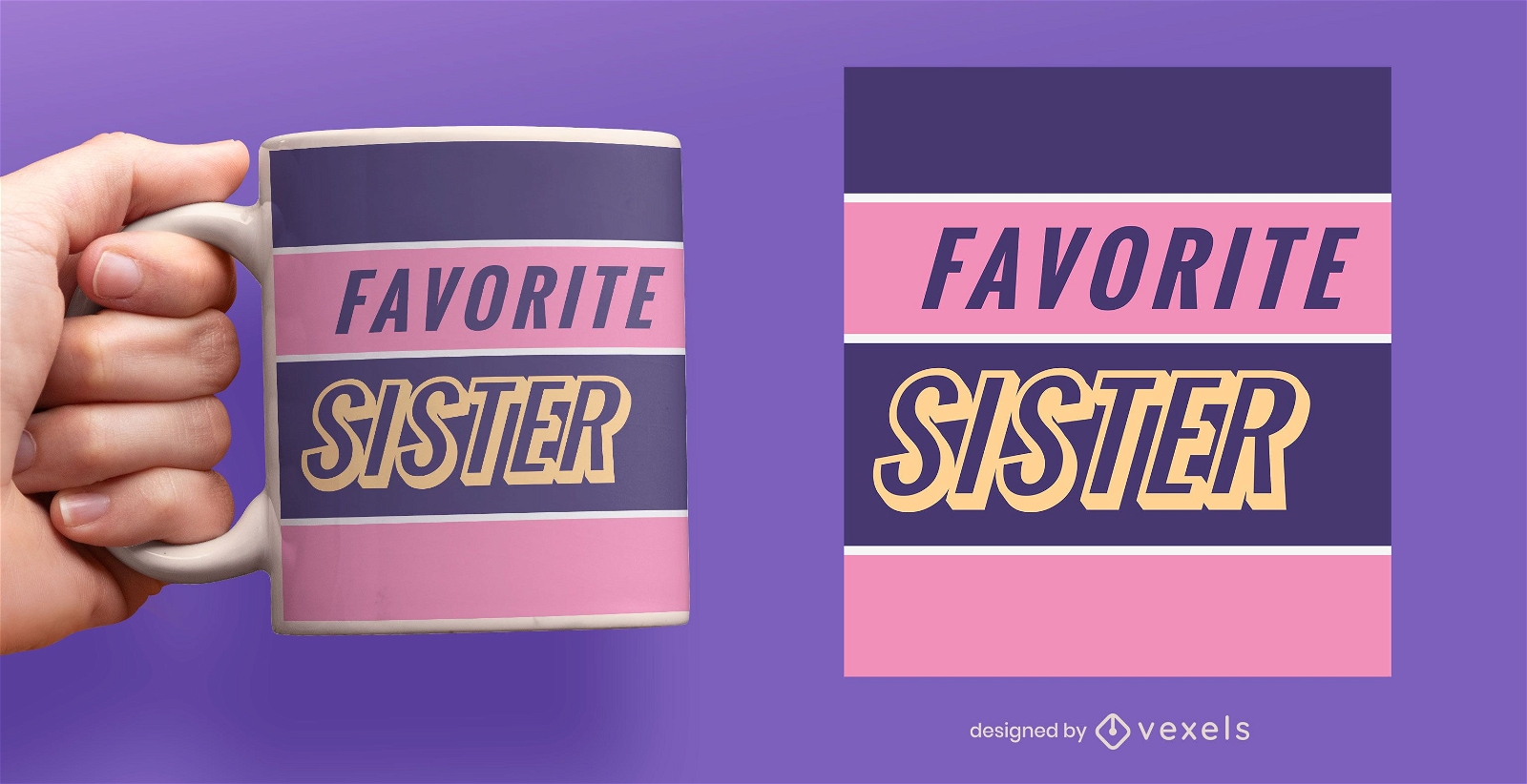 Favorite sister flat mug design