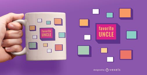 Favorite uncle flat mug design