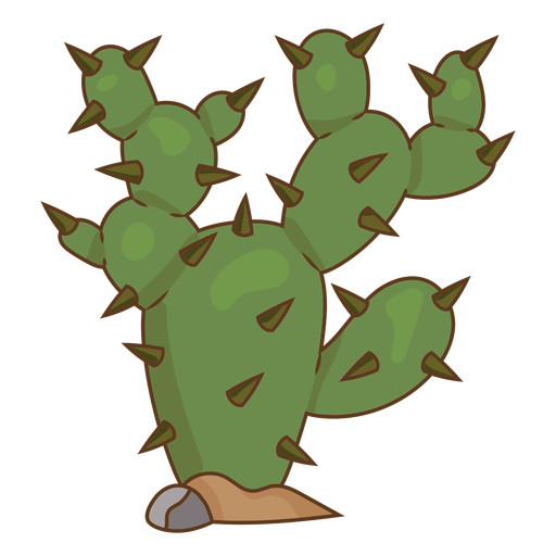 Trazo de color de la planta del desierto de cactus Diseño PNG