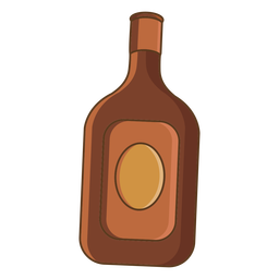 Wild west whisky flask color stroke Transparent PNG