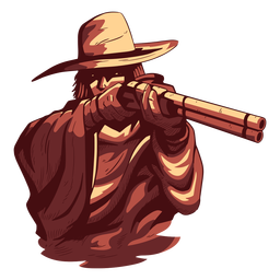 Ilustração de tiro de vaqueira Desenho PNG